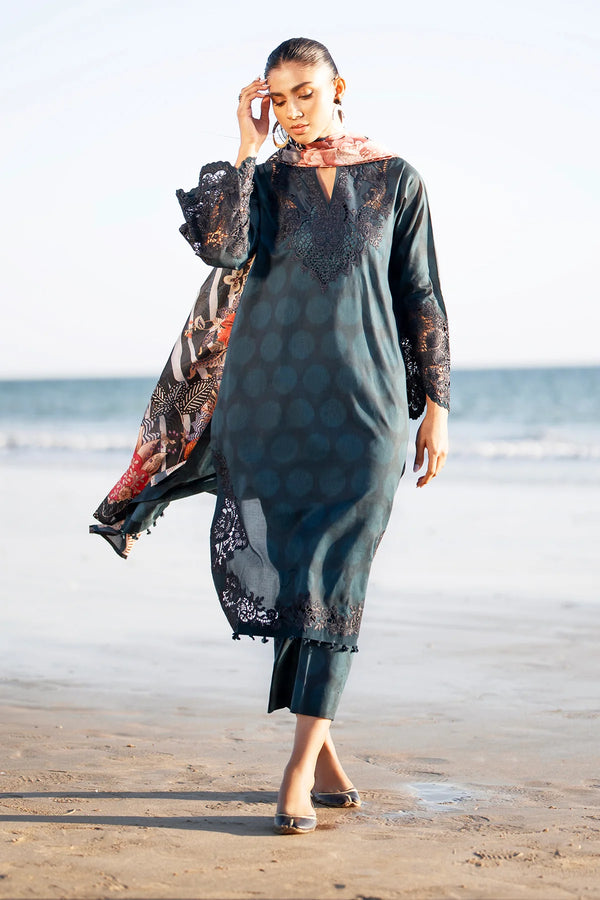 EMBROIDERED PRINTED LAWN UF-4063