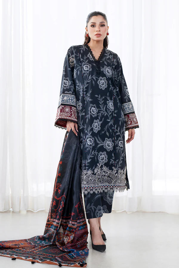 EMBROIDERED PRINTED LAWN UF-4078