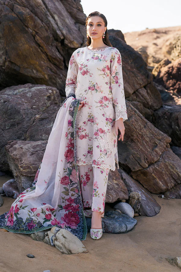 EMBROIDERED PRINTED LAWN UF-4107