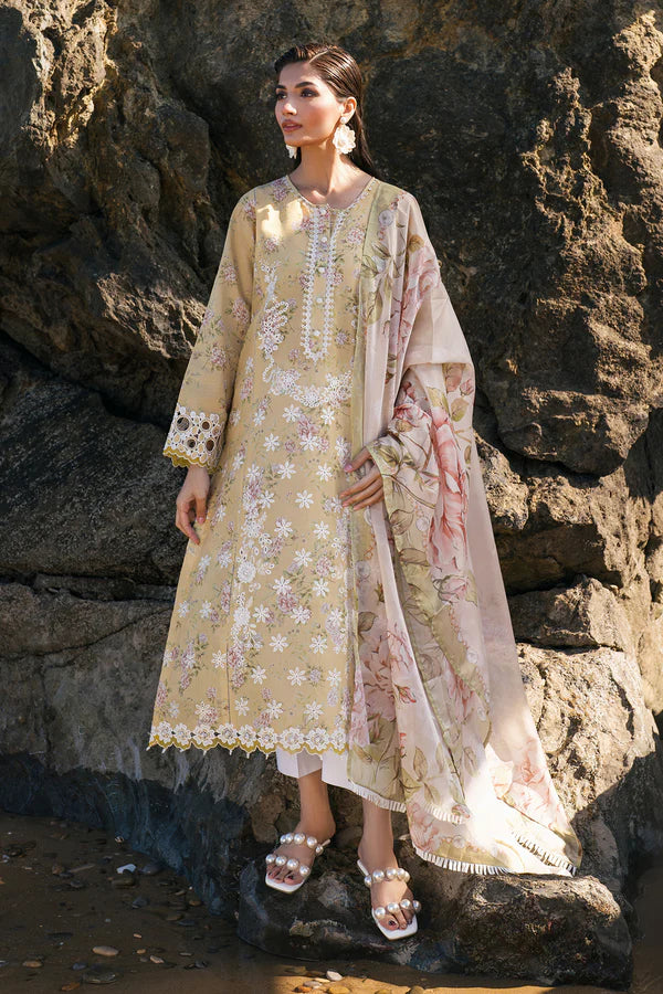 EMBROIDERED PRINTED LAWN UF-4110