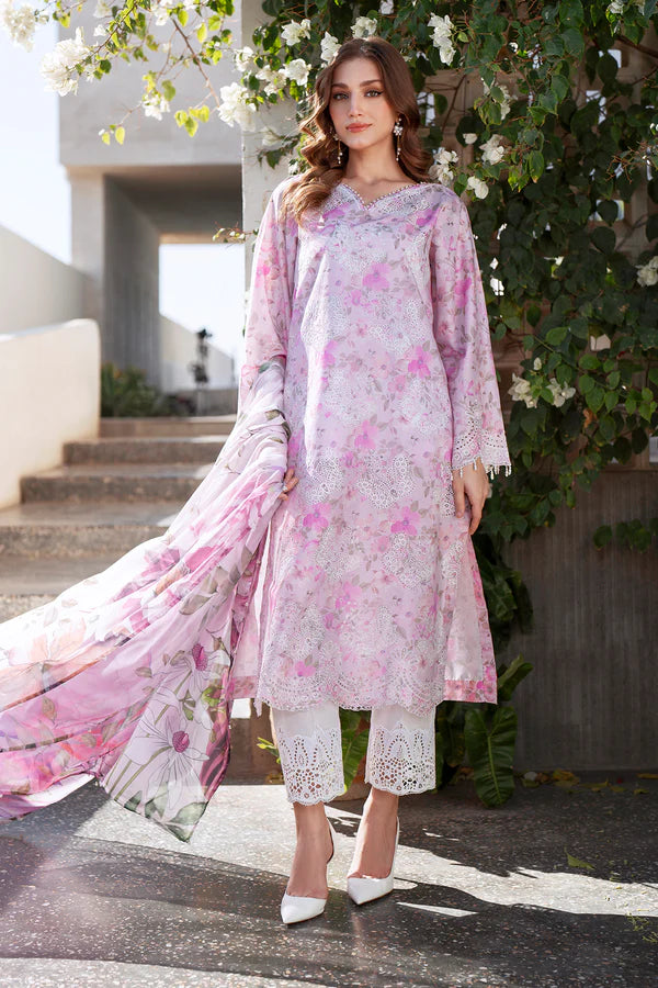 EMBROIDERED PRINTED LAWN UF-4067