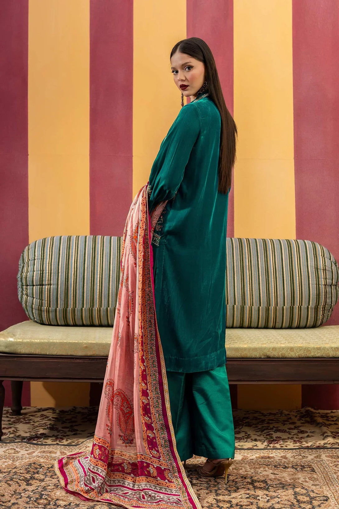 3 Pc Dyed Velvet Suit | MB - USW24 - 604 - NEW NAMAL PRET