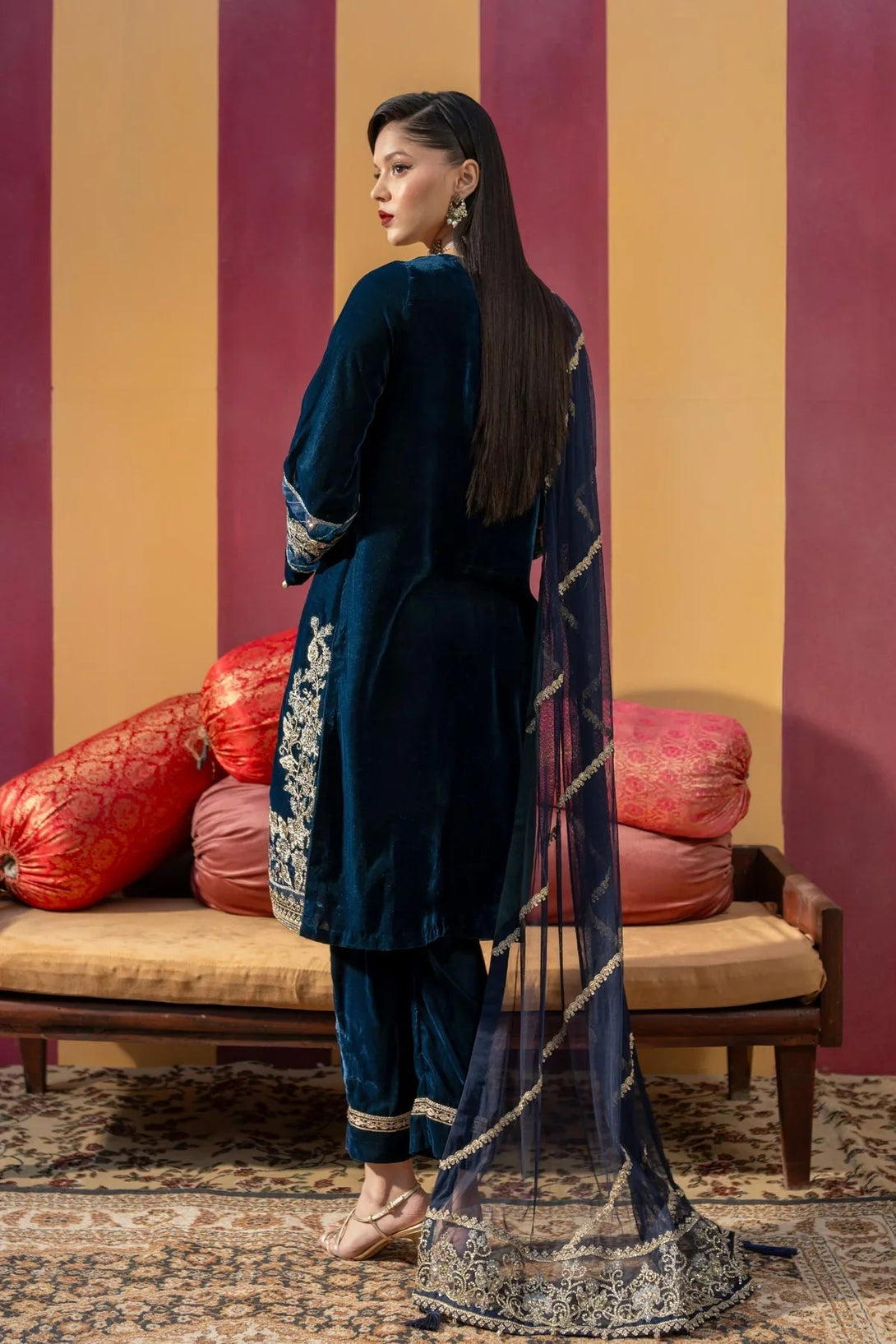 3 Pc Dyed Velvet Suit | MB - USW24 - 607 - NEW NAMAL PRET