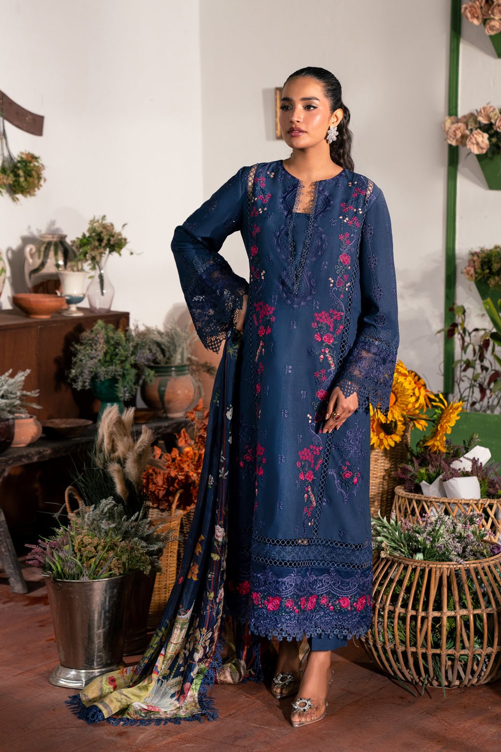 3 PIECE EMBROIDERED LAWN - AISEL (Luxury Lawn) - NEW NAMAL PRET