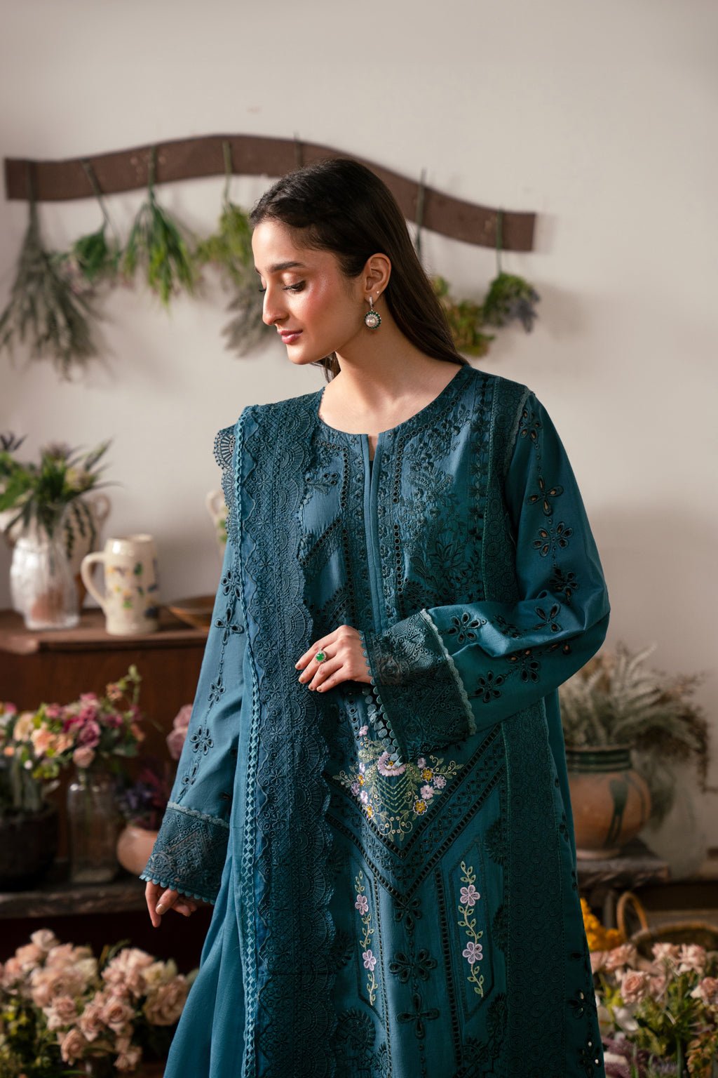 3 PIECE EMBROIDERED LAWN - ELIF (Luxury Lawn) - NEW NAMAL PRET