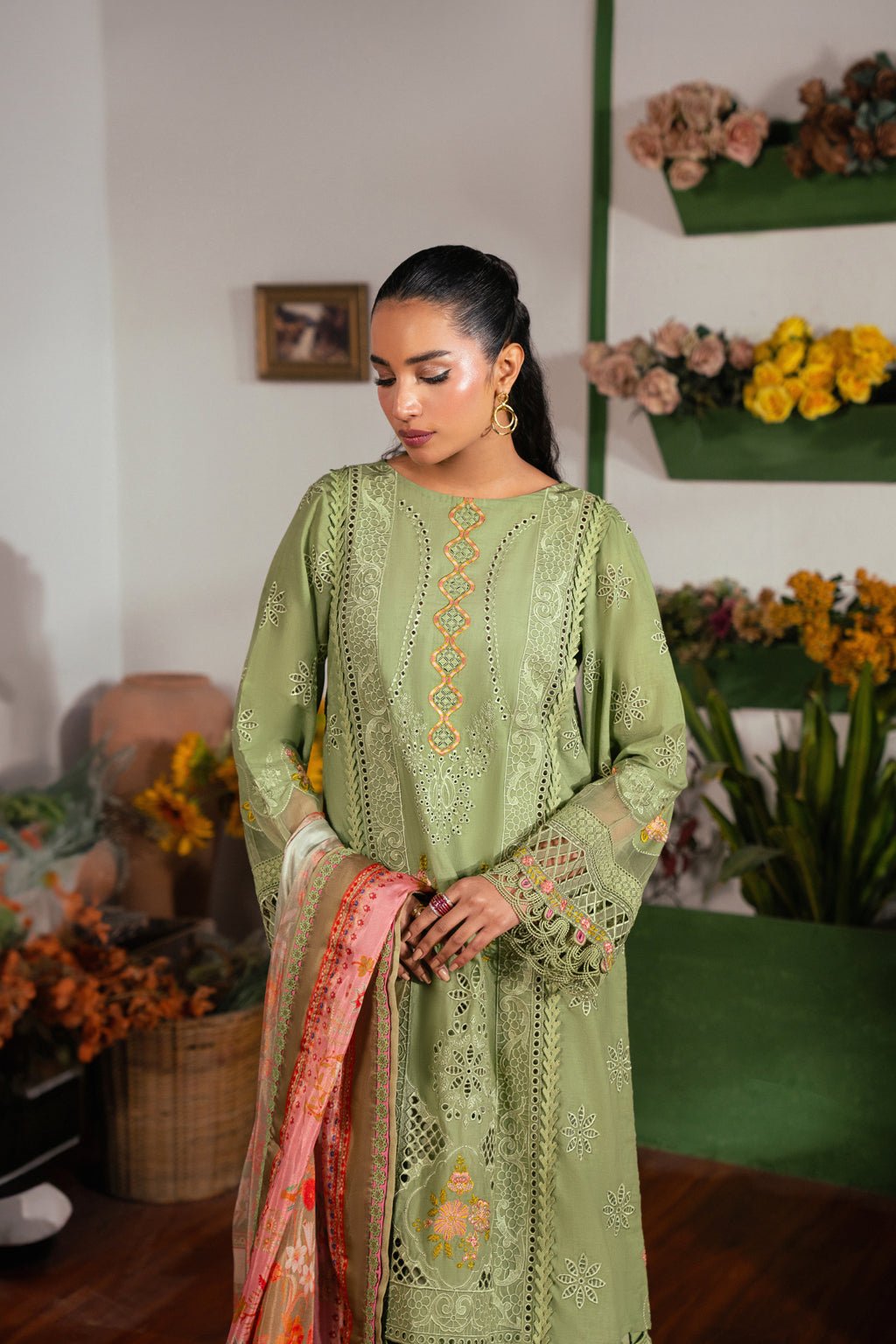 3 PIECE EMBROIDERED LAWN - NESMA (Luxury Lawn) - NEW NAMAL PRET