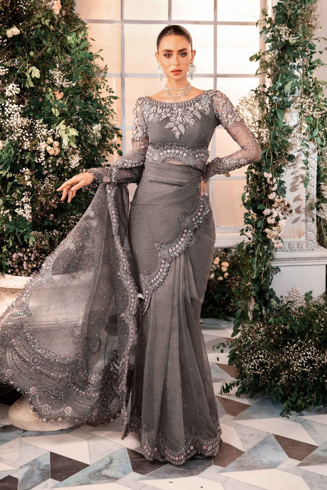 3 Piece Embroidered Organza Suit | BD - 2902 - NEW NAMAL PRET