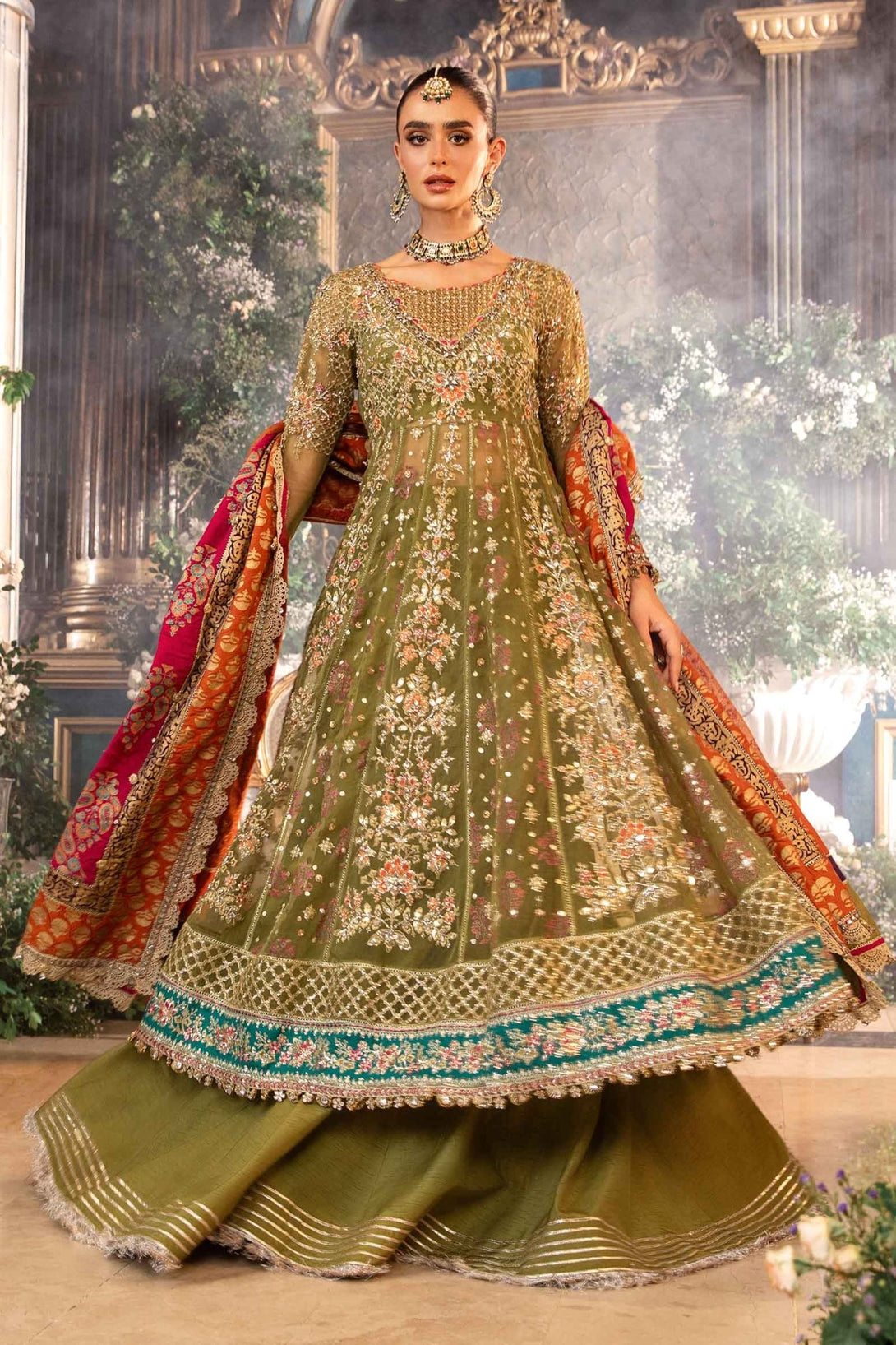3 Piece Embroidered Organza Suit | BD - 2906 - NEW NAMAL PRET