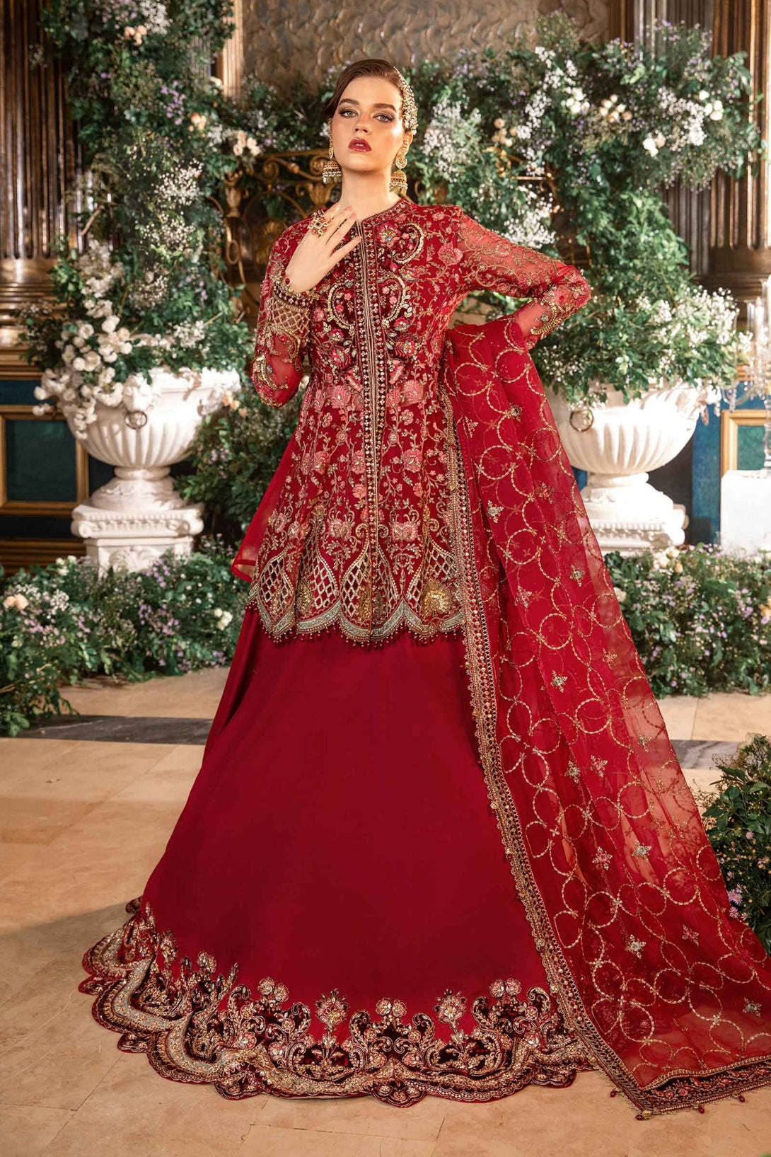 3 Piece Embroidered Organza Suit | BD - 2908 - NEW NAMAL PRET