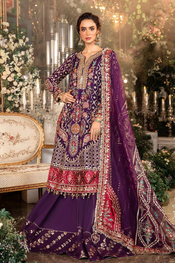 3 Piece Embroidered Raw Silk Suit | BD - 2903 - NEW NAMAL PRET