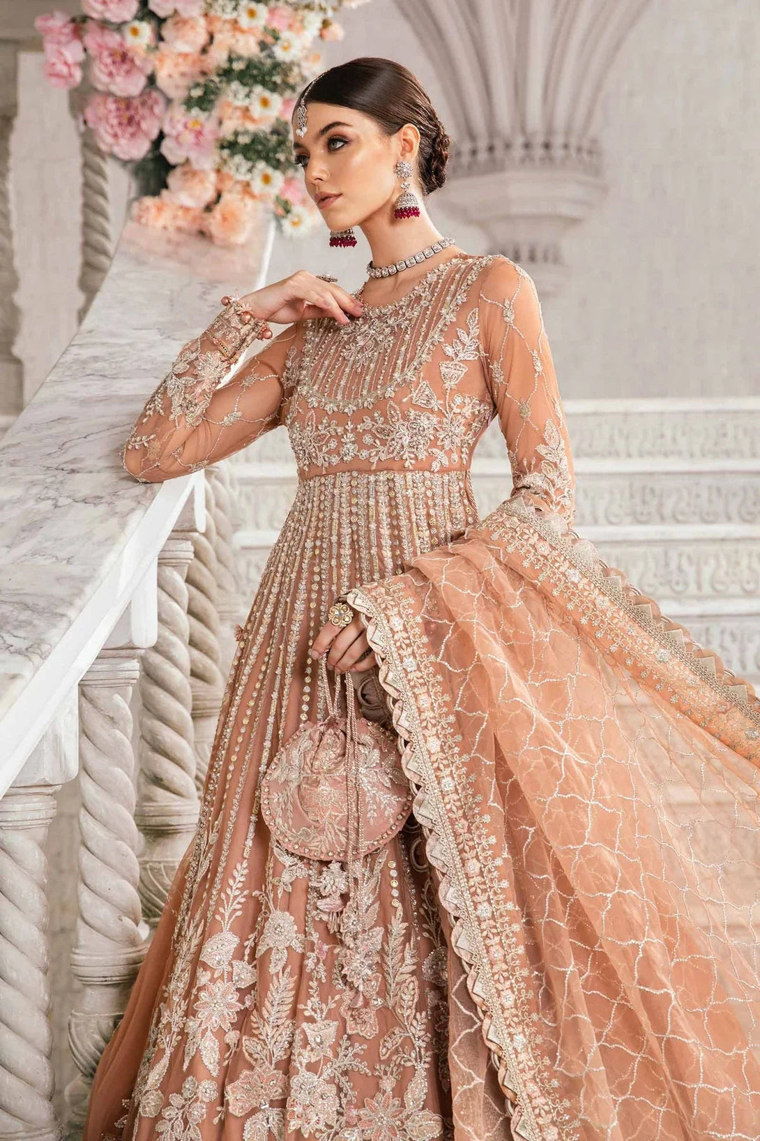 3 Piece Embroidered Suit | BD - 2804 - NEW NAMAL PRET