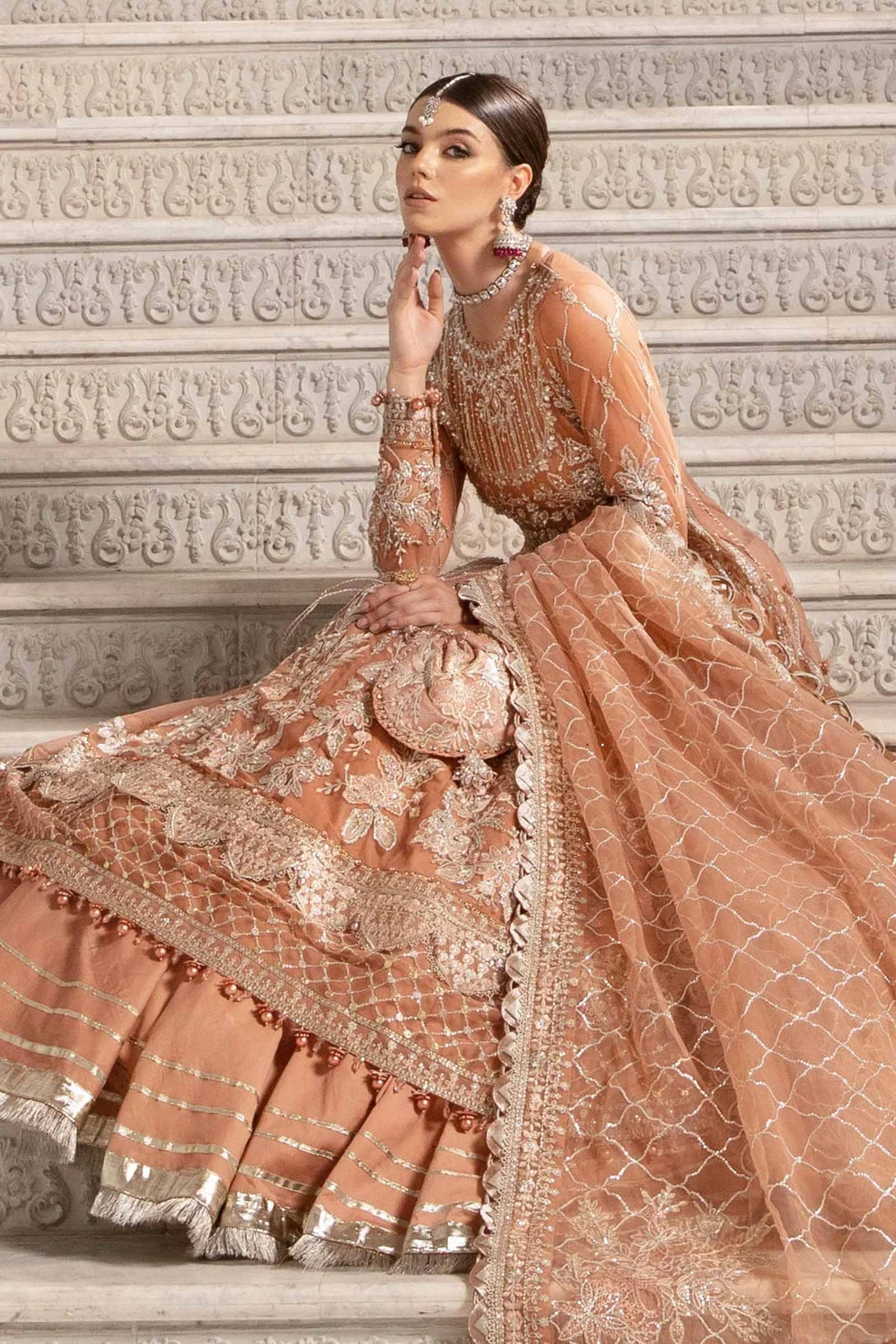 3 Piece Embroidered Suit | BD - 2804 - NEW NAMAL PRET