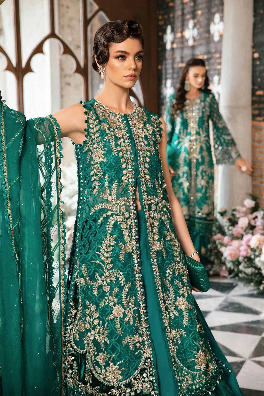 3 Piece Embroidered Suit | BD - 2806 - NEW NAMAL PRET
