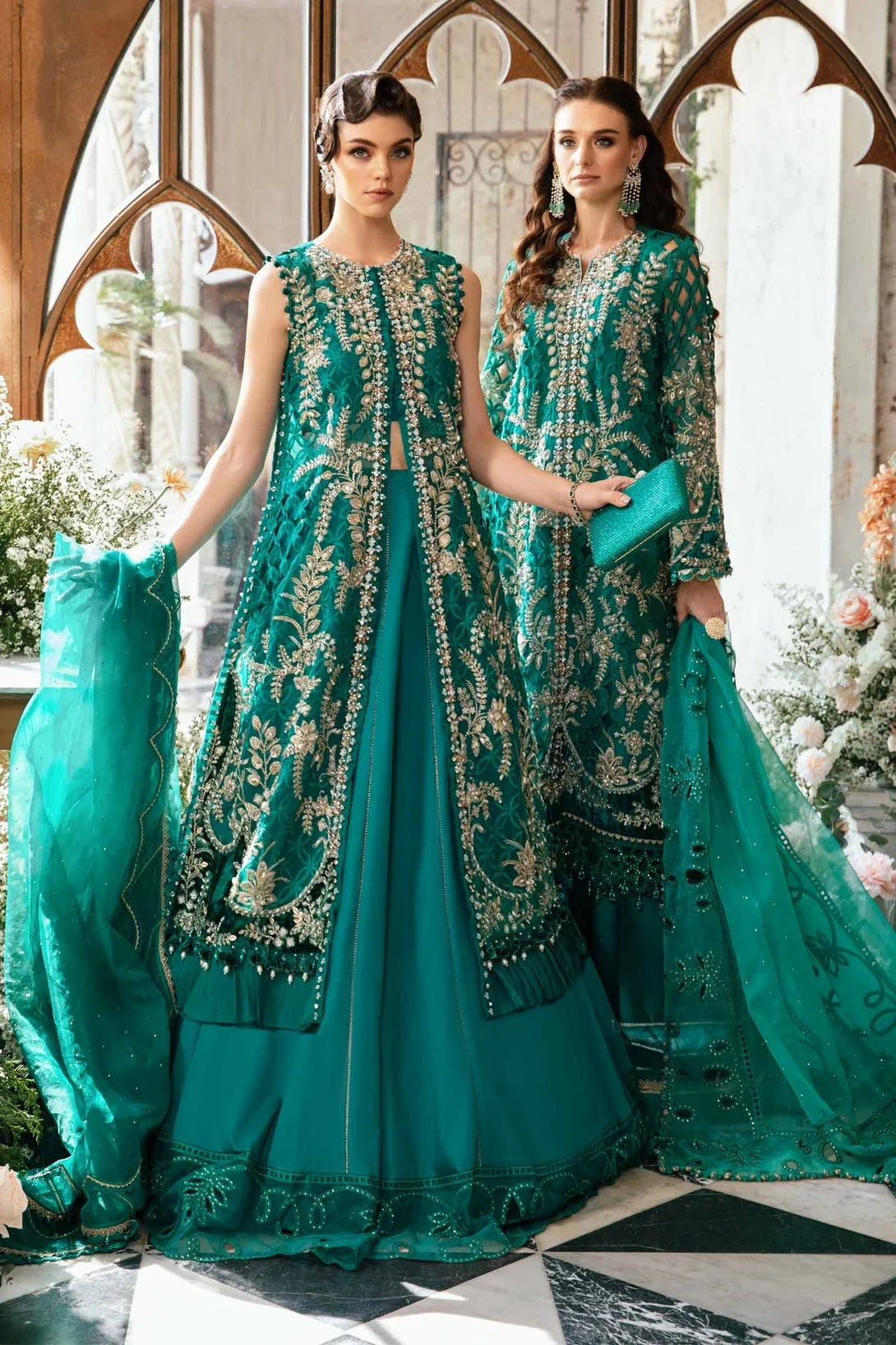3 Piece Embroidered Suit | BD - 2806 - NEW NAMAL PRET