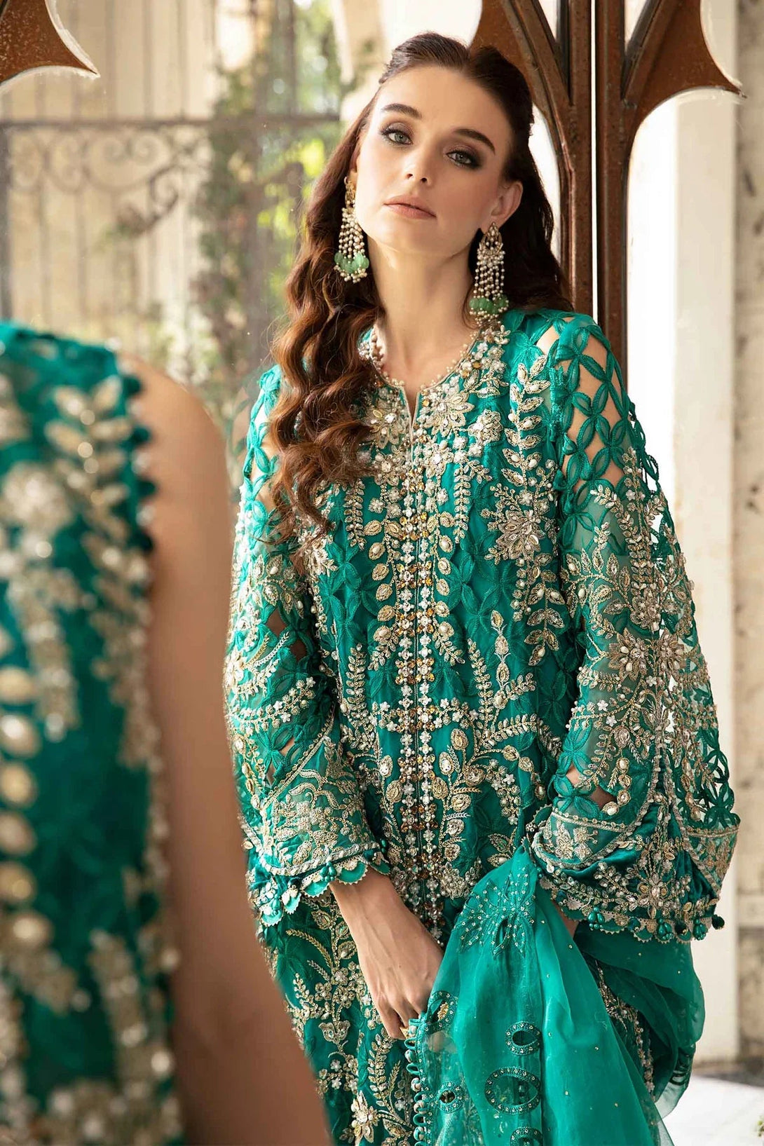 3 Piece Embroidered Suit | BD - 2806 - NEW NAMAL PRET