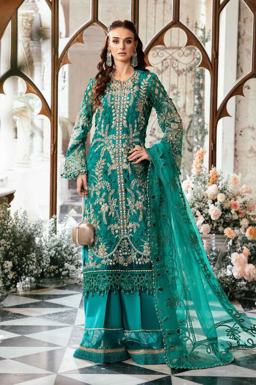3 Piece Embroidered Suit | BD - 2806 - NEW NAMAL PRET