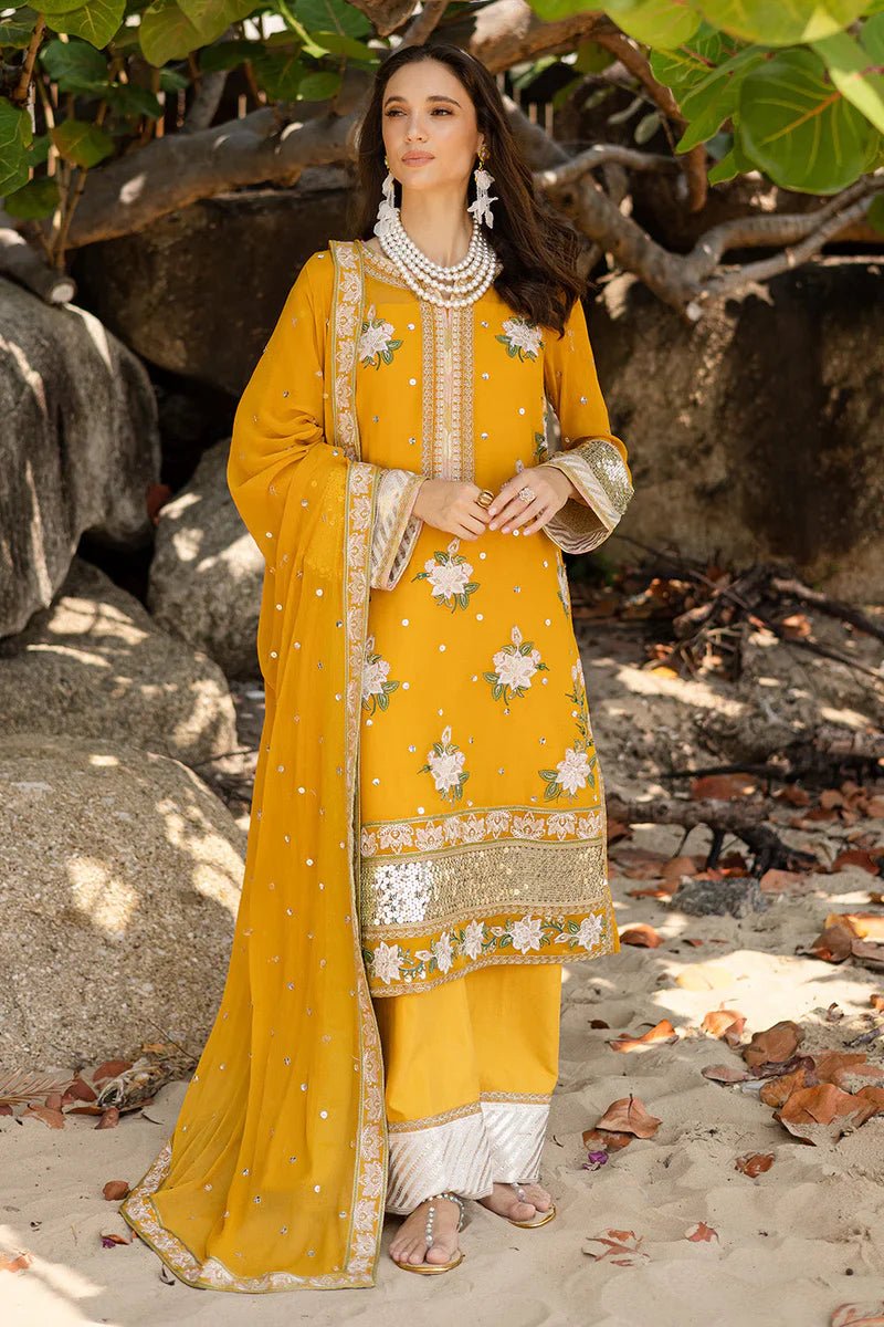 3 Piece Embroirdered Chiffon Mirha - FW40060 - NEW NAMAL PRET