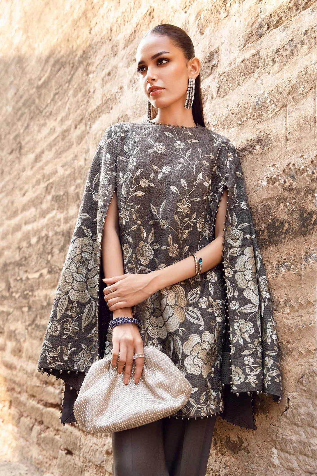 3 Piece Printed Linen Suit | MPT - 2408 - B - NEW NAMAL PRET