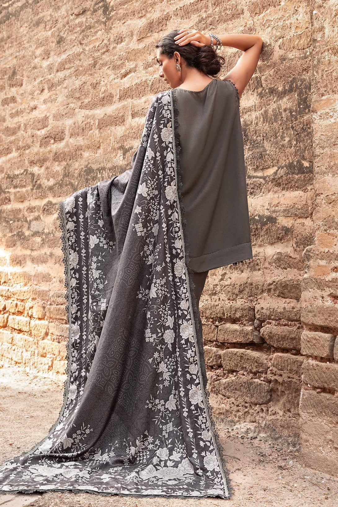3 Piece Printed Linen Suit | MPT - 2408 - B - NEW NAMAL PRET