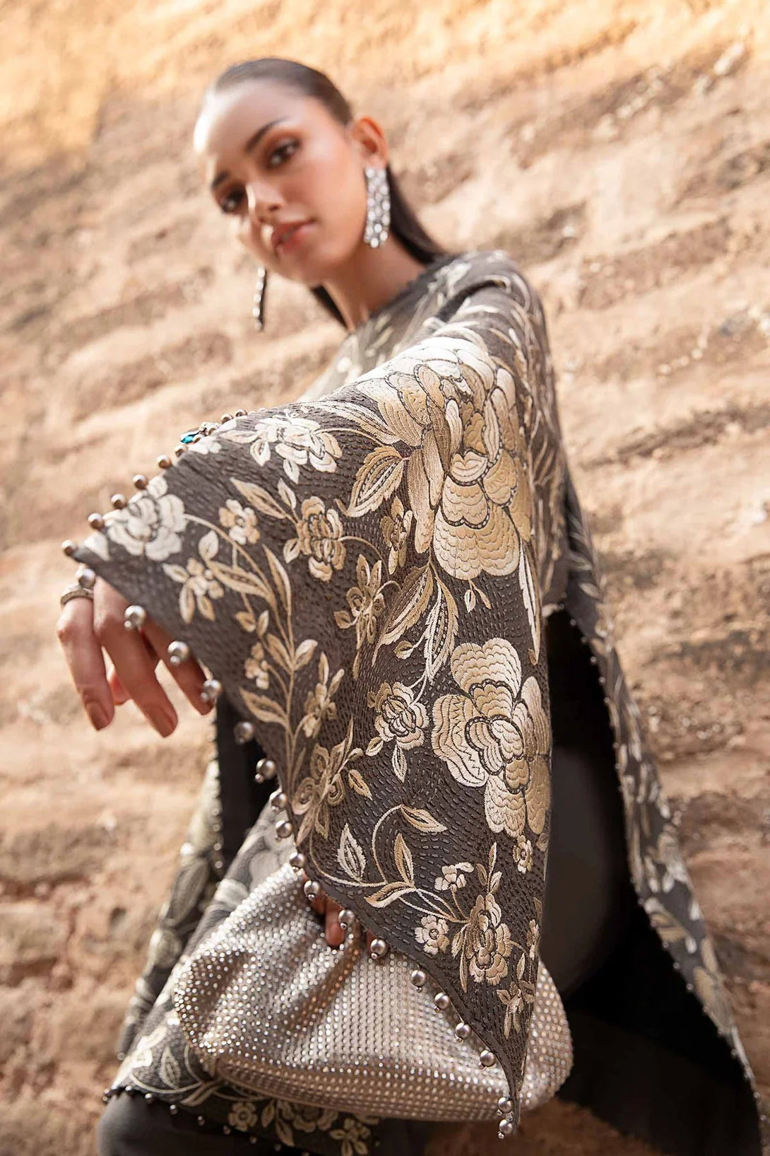 3 Piece Printed Linen Suit | MPT - 2408 - B - NEW NAMAL PRET