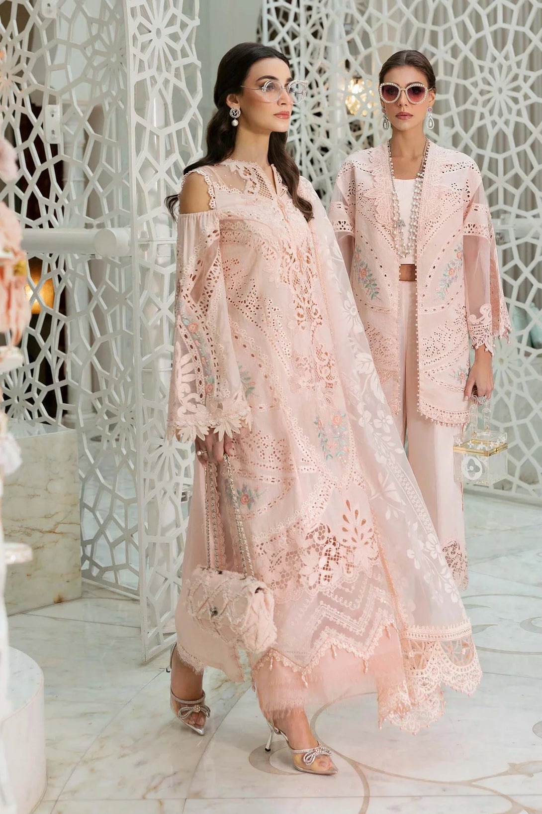 3 Piece stitched Embroidered Dobby Lawn Suit | D - 2513 - A - NEW NAMAL PRET