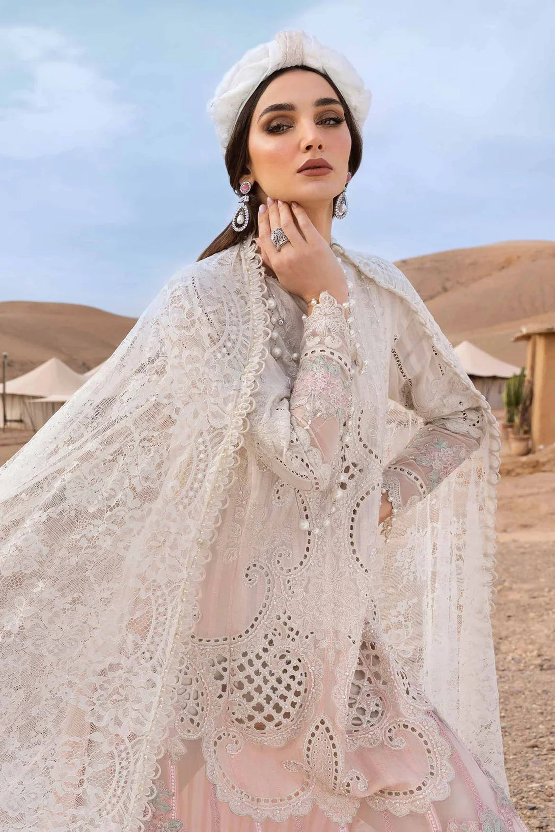 3 Piece stitched Embroidered Dobby Lawn Suit | D - 2515 - A - NEW NAMAL PRET