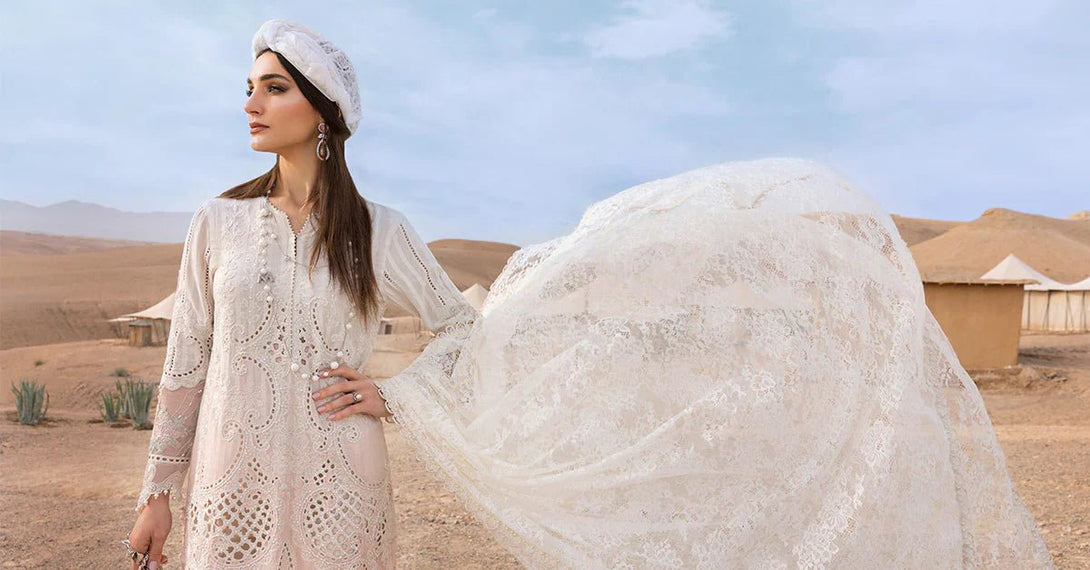 3 Piece stitched Embroidered Dobby Lawn Suit | D - 2515 - A - NEW NAMAL PRET