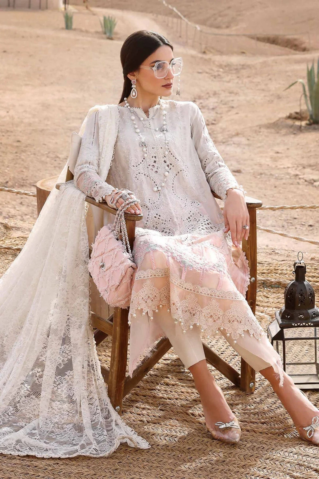 3 Piece stitched Embroidered Dobby Lawn Suit | D - 2515 - A - NEW NAMAL PRET