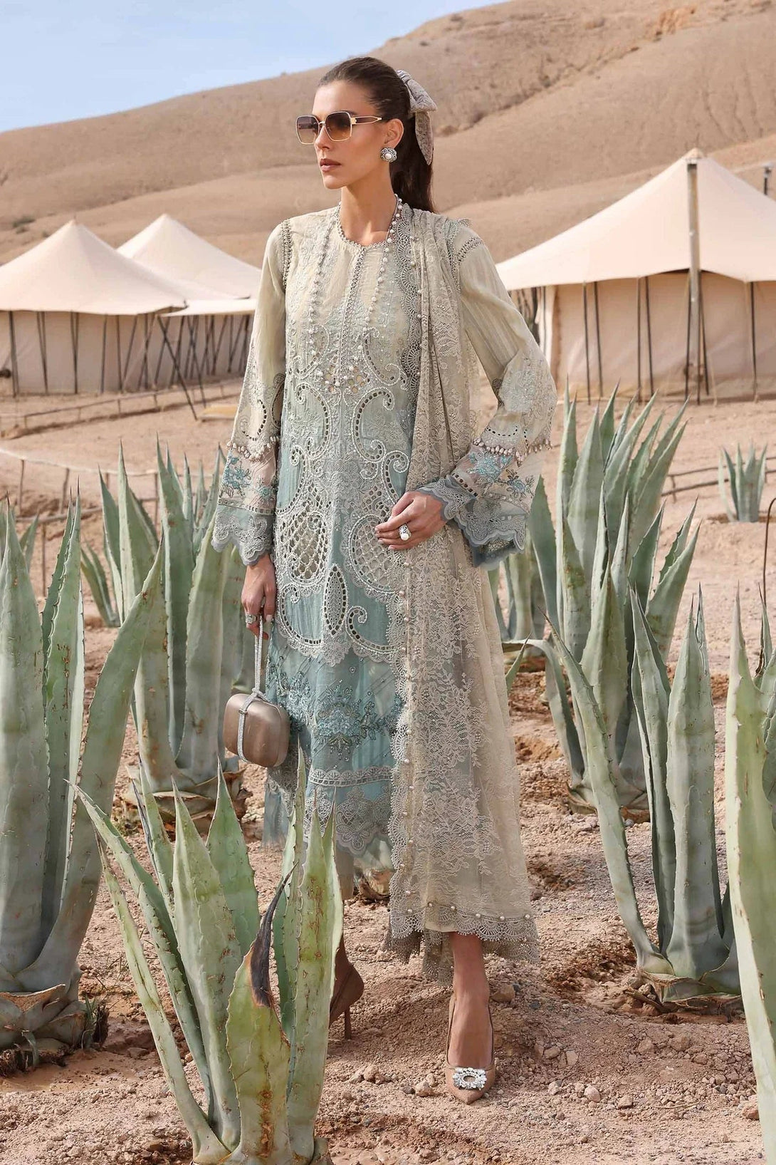 3 Piece stitched Embroidered Dobby Lawn Suit | D - 2515 - B - NEW NAMAL PRET