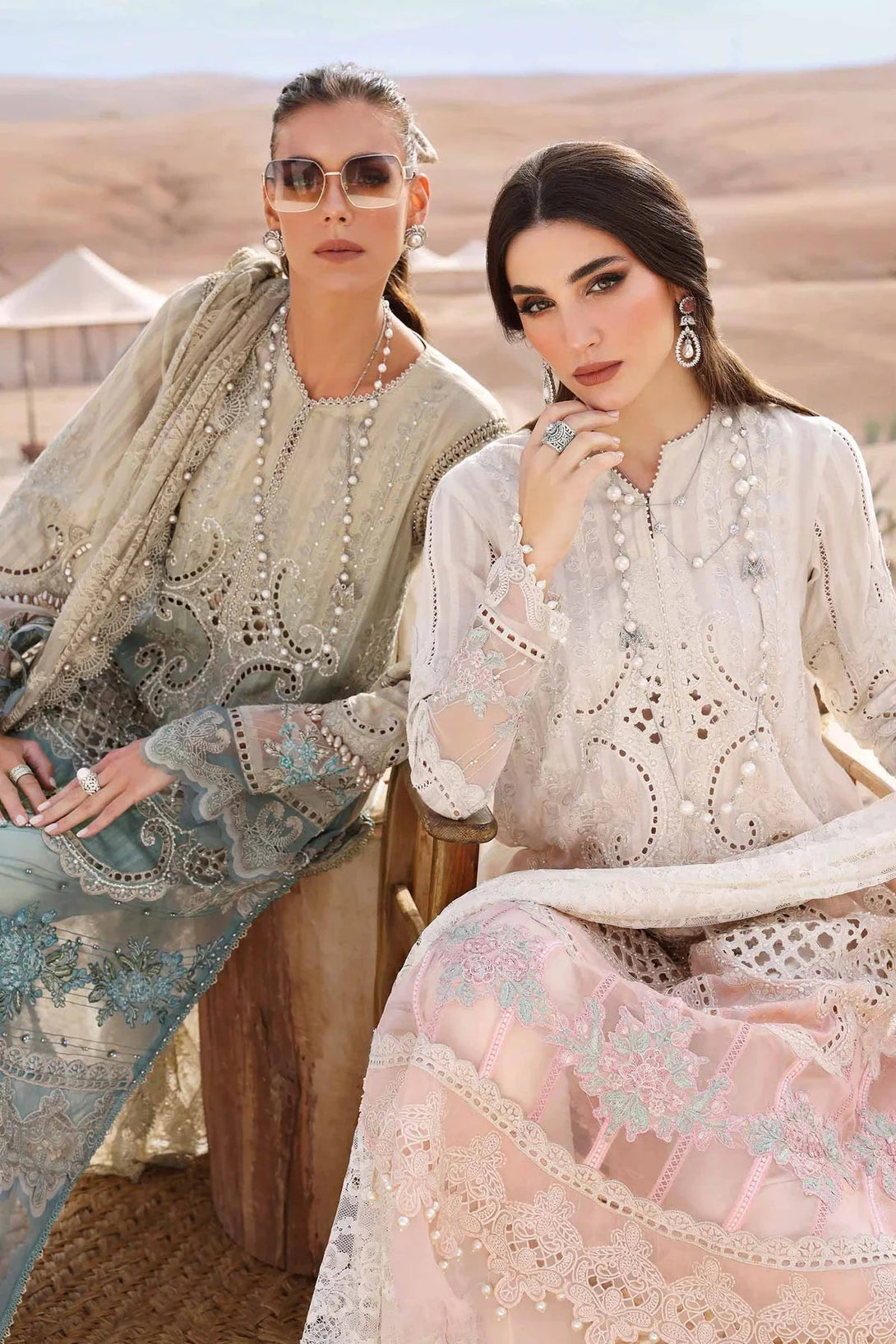 3 Piece stitched Embroidered Dobby Lawn Suit | D - 2515 - B - NEW NAMAL PRET