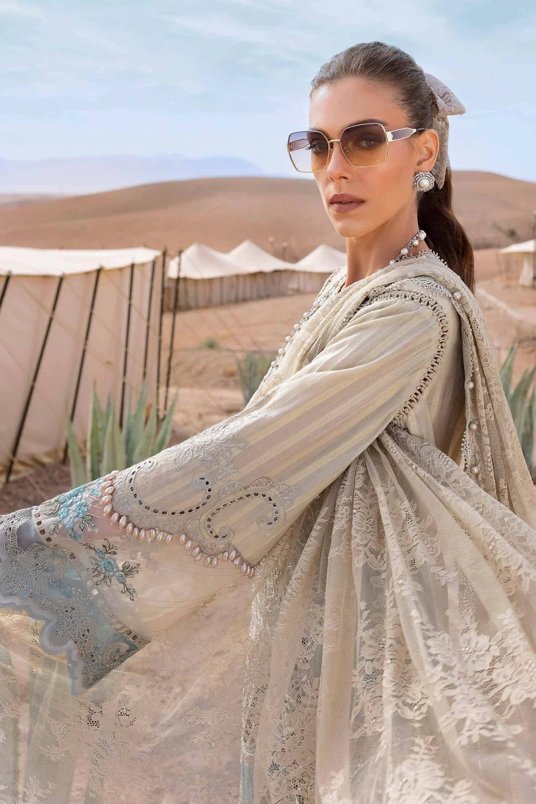 3 Piece stitched Embroidered Dobby Lawn Suit | D - 2515 - B - NEW NAMAL PRET