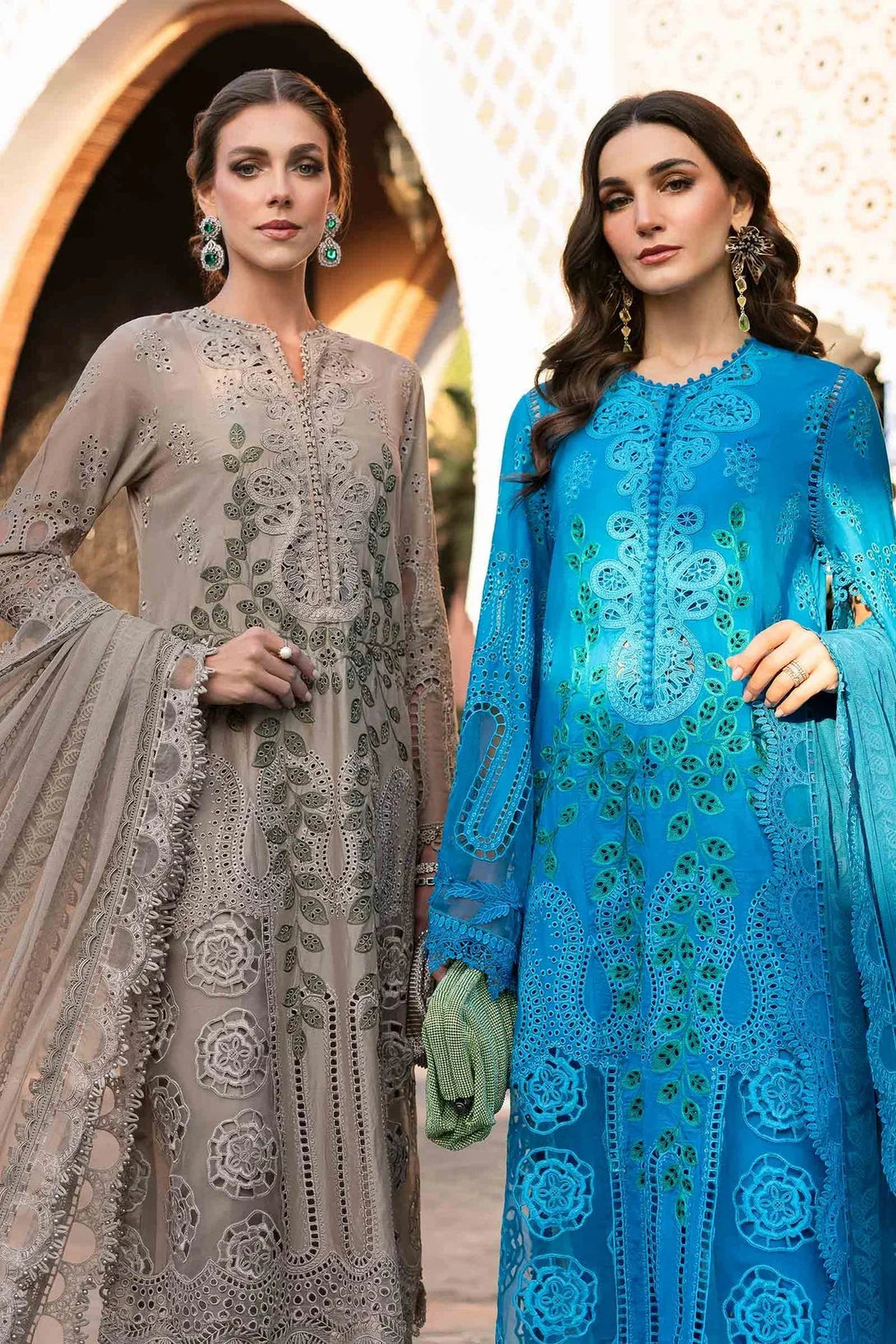 3 Piece stitched Embroidered Lawn Suit | D - 2503 - A - NEW NAMAL PRET