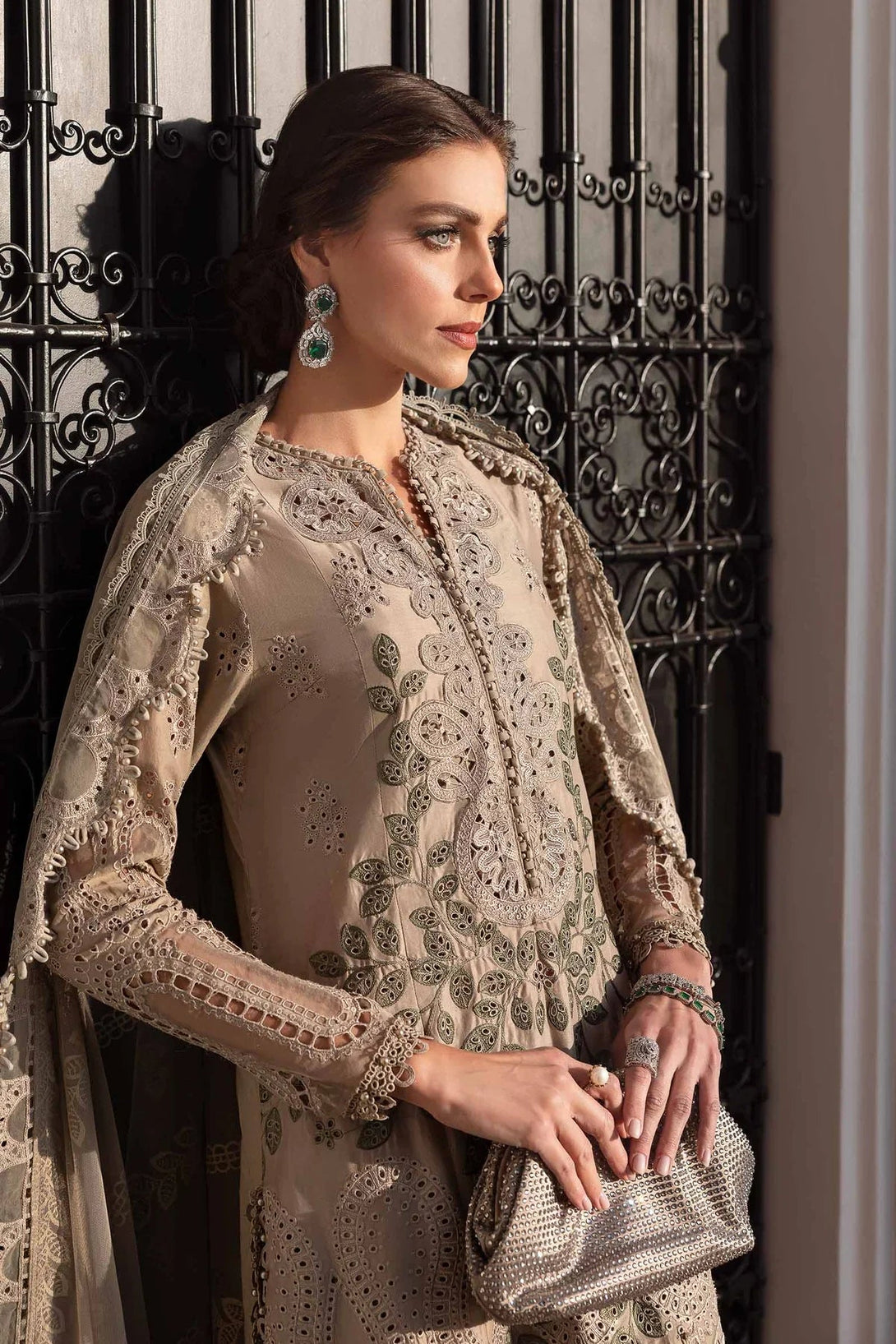 3 Piece stitched Embroidered Lawn Suit | D - 2503 - A - NEW NAMAL PRET