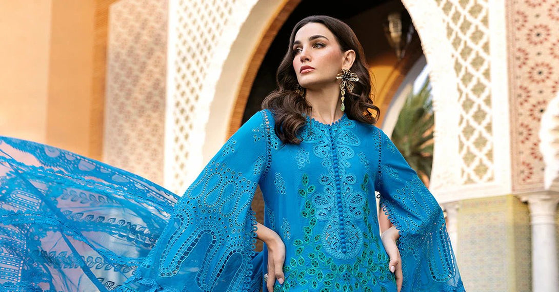 3 Piece stitched Embroidered Lawn Suit | D - 2503 - B - NEW NAMAL PRET