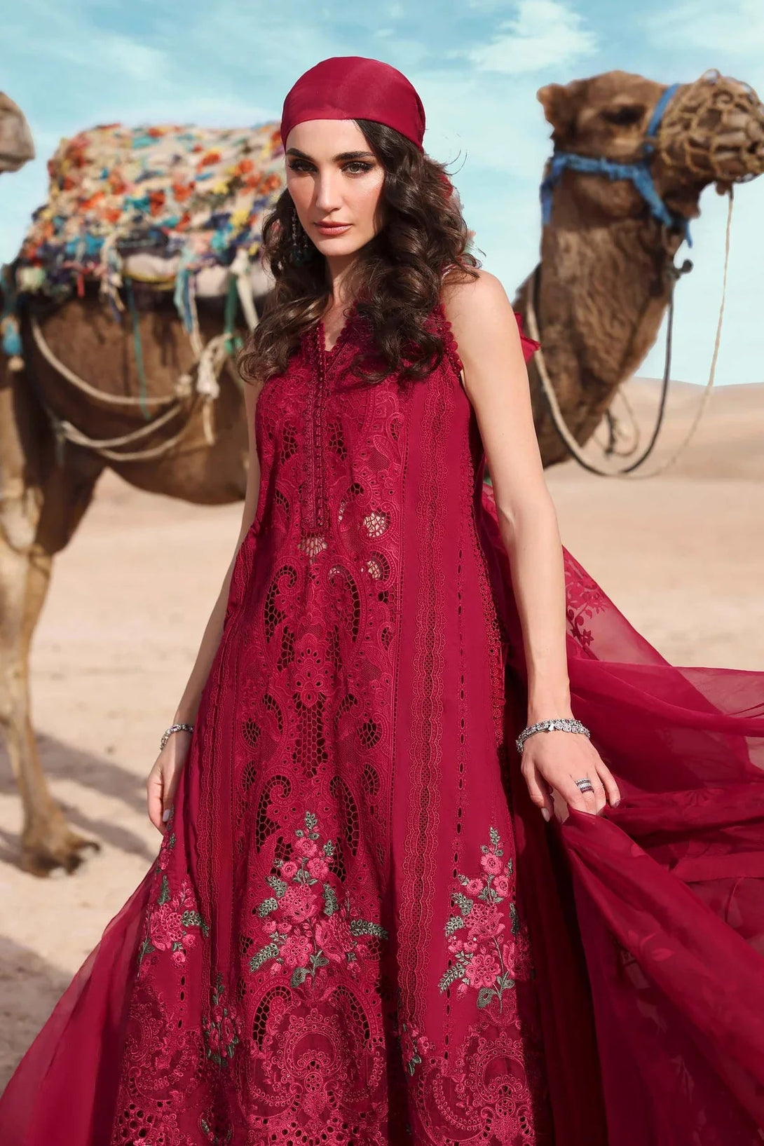 3 Piece stitched Embroidered Lawn Suit | D - 2504 - A - NEW NAMAL PRET