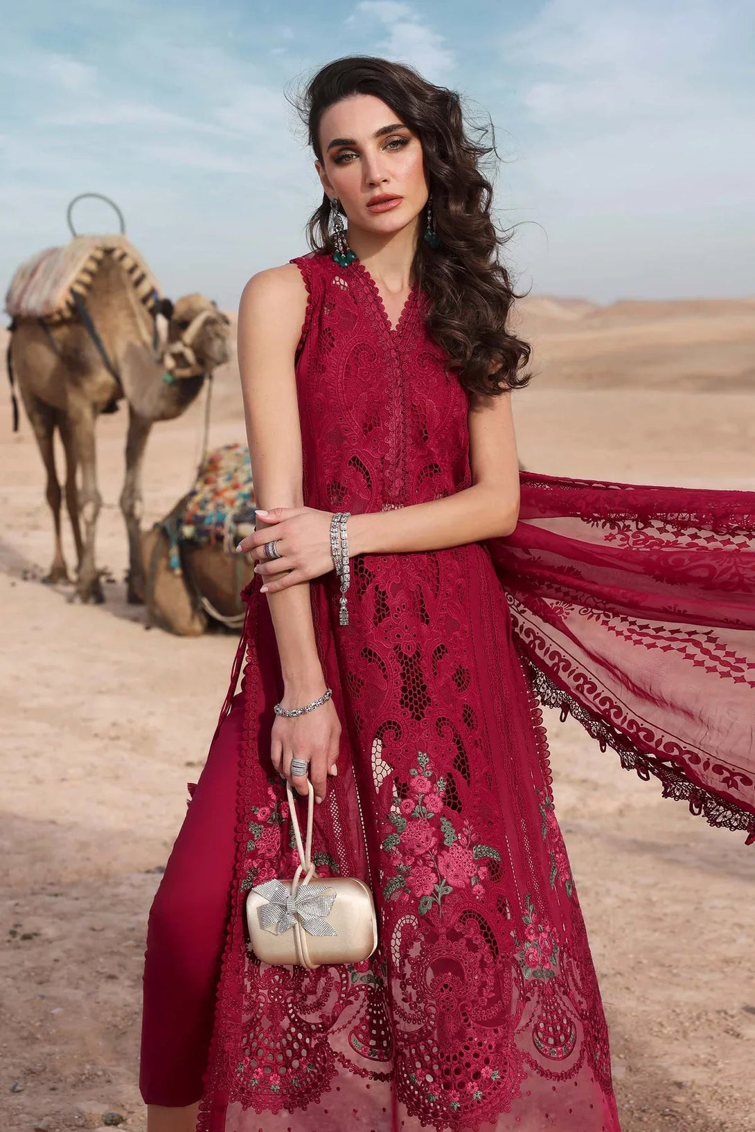 3 Piece stitched Embroidered Lawn Suit | D - 2504 - A - NEW NAMAL PRET