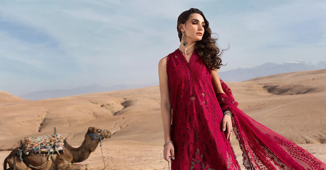 3 Piece stitched Embroidered Lawn Suit | D - 2504 - A - NEW NAMAL PRET