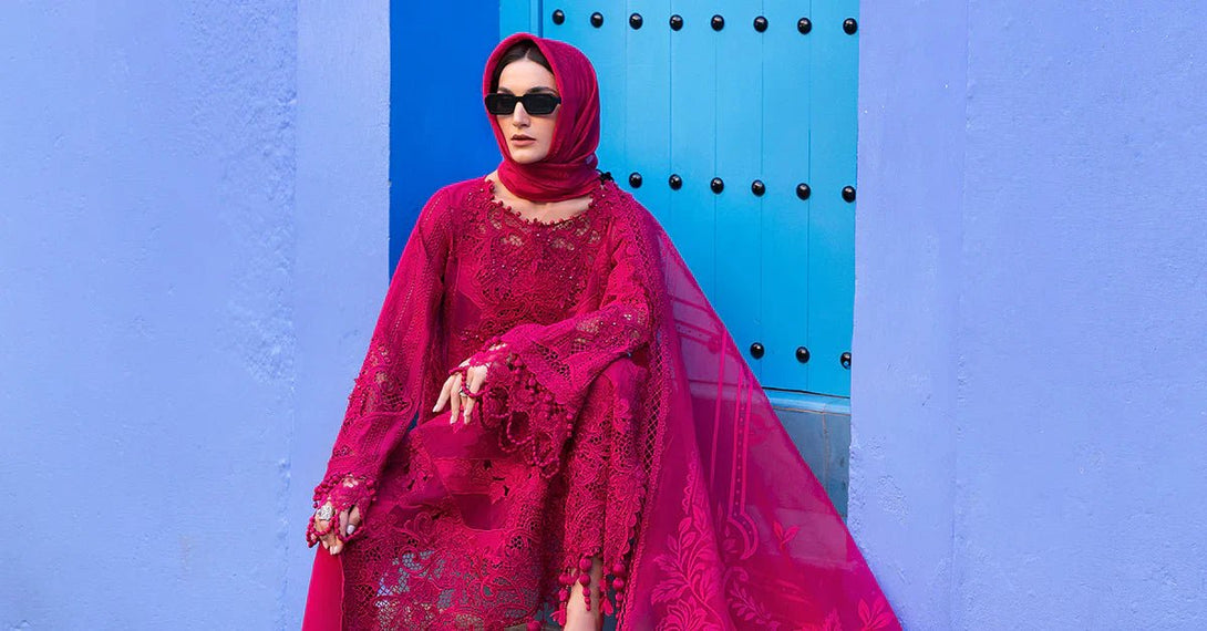 3 Piece stitched Embroidered Lawn Suit | D - 2508 - A - NEW NAMAL PRET