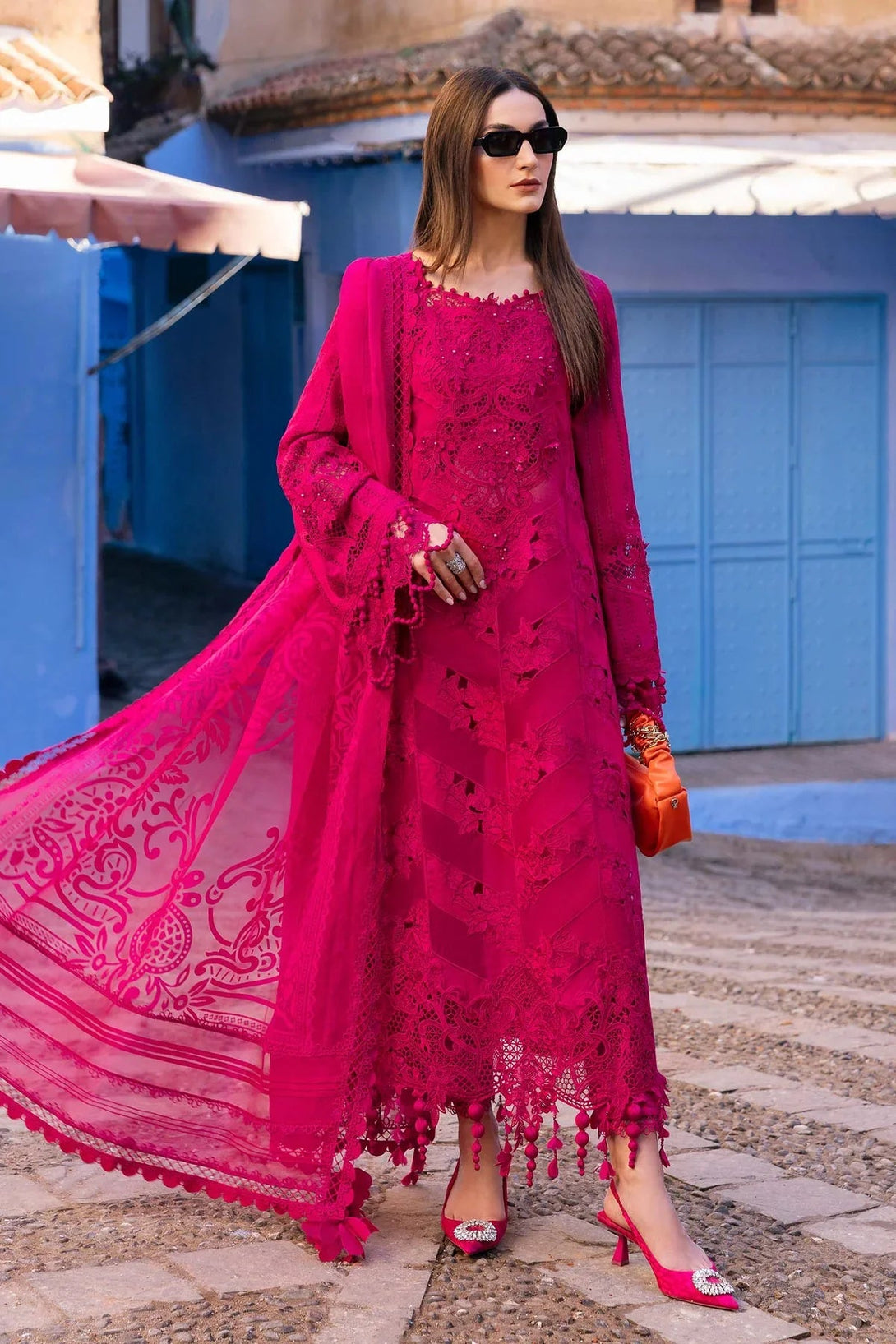3 Piece stitched Embroidered Lawn Suit | D - 2508 - A - NEW NAMAL PRET