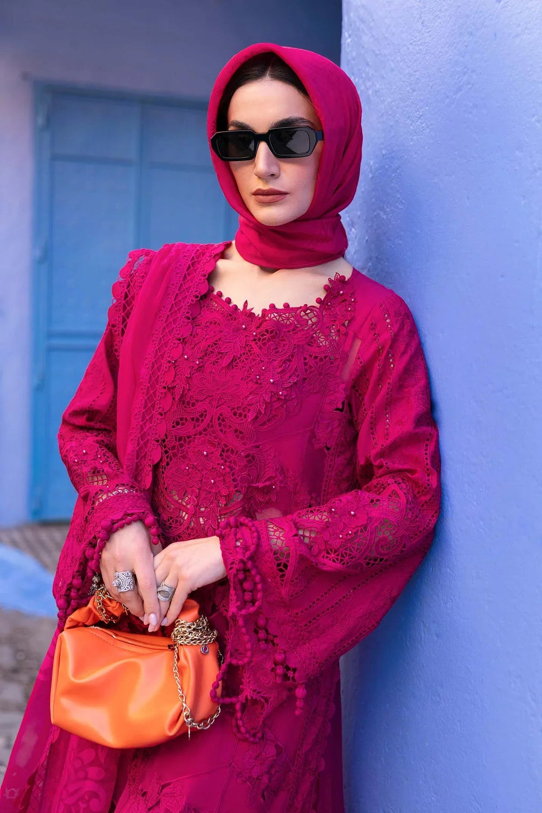 3 Piece stitched Embroidered Lawn Suit | D - 2508 - A - NEW NAMAL PRET