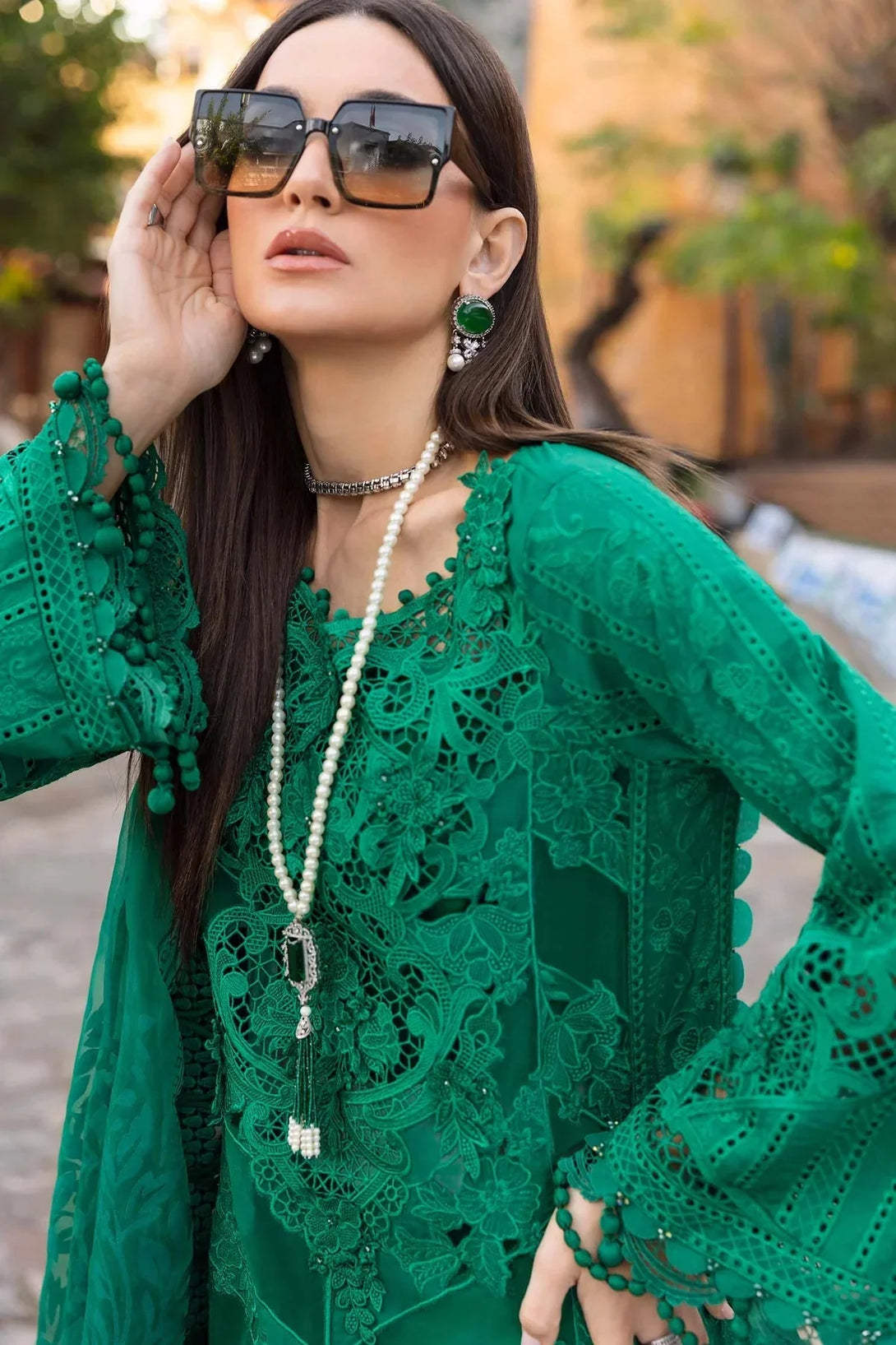 3 Piece stitched Embroidered Lawn Suit | D - 2508 - B - NEW NAMAL PRET