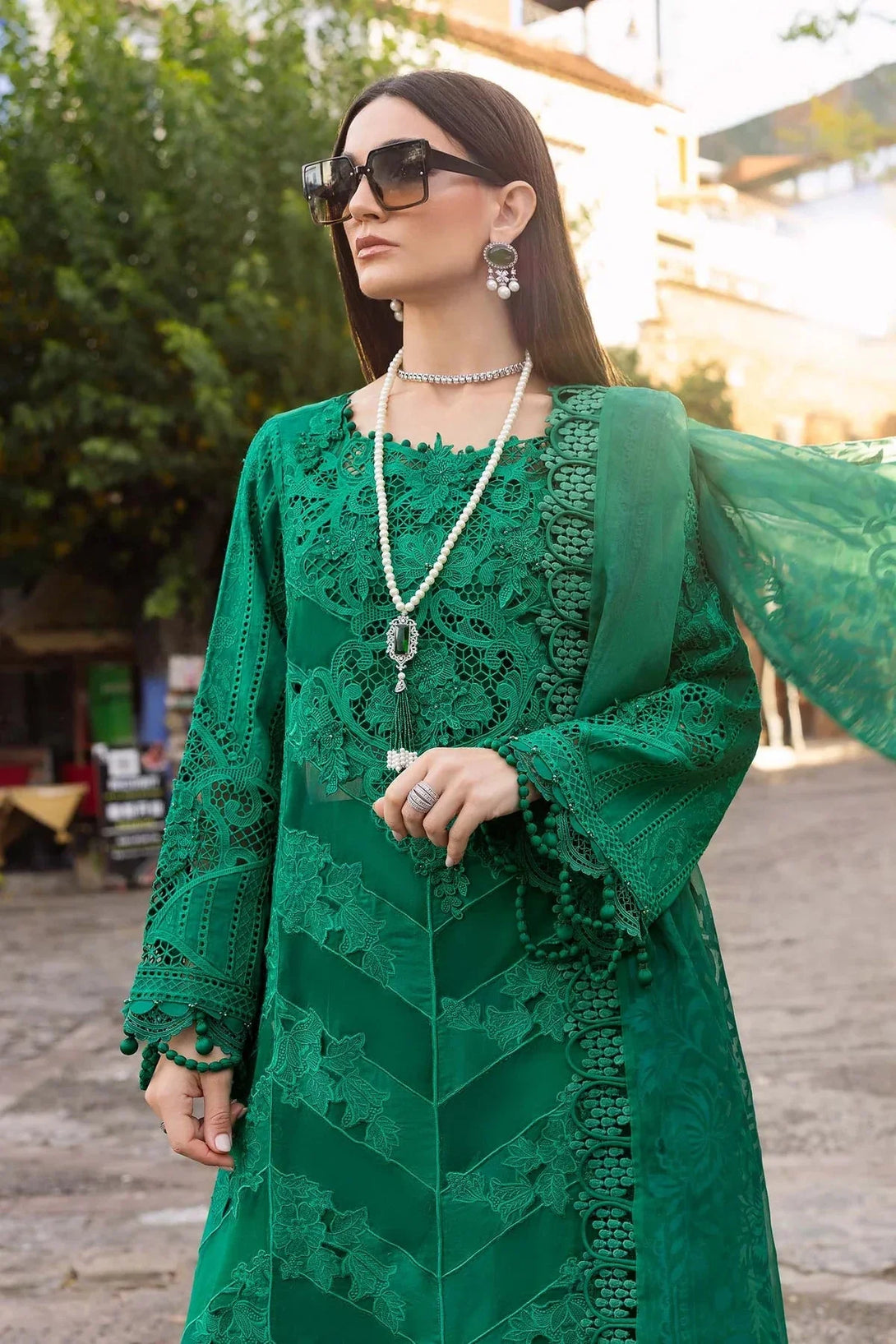 3 Piece stitched Embroidered Lawn Suit | D - 2508 - B - NEW NAMAL PRET