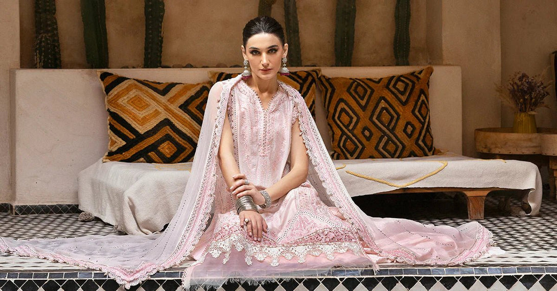 3 Piece stitched Embroidered Lawn Suit | D - 2511 - A - NEW NAMAL PRET