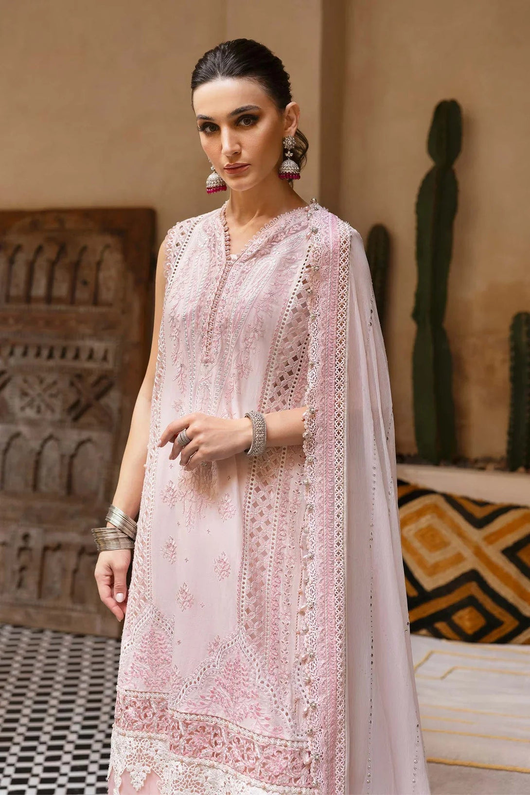 3 Piece stitched Embroidered Lawn Suit | D - 2511 - A - NEW NAMAL PRET