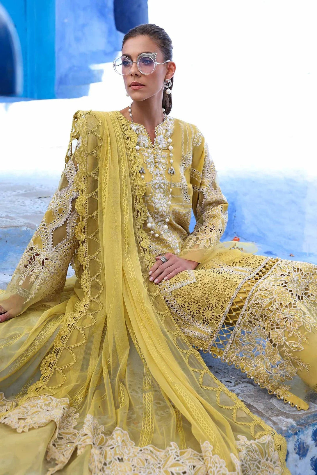3 Piece stitched Embroidered Lawn Suit | D - 2512 - A - NEW NAMAL PRET
