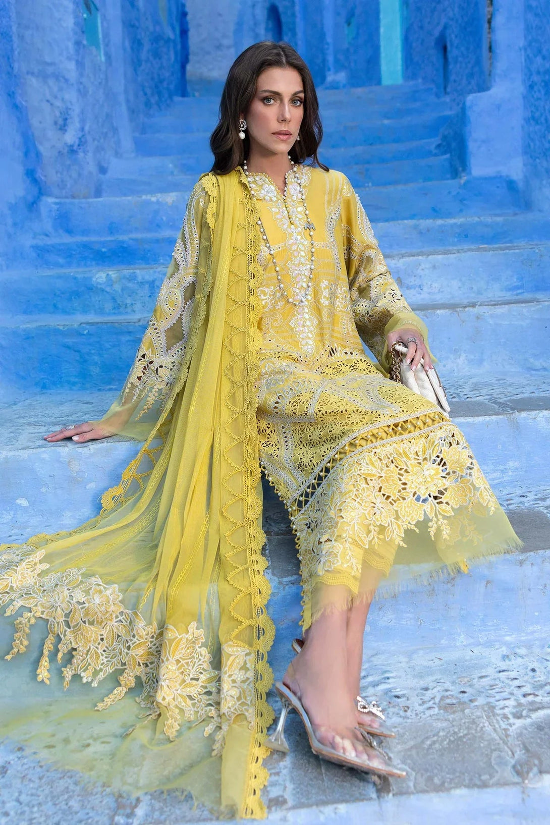 3 Piece stitched Embroidered Lawn Suit | D - 2512 - A - NEW NAMAL PRET