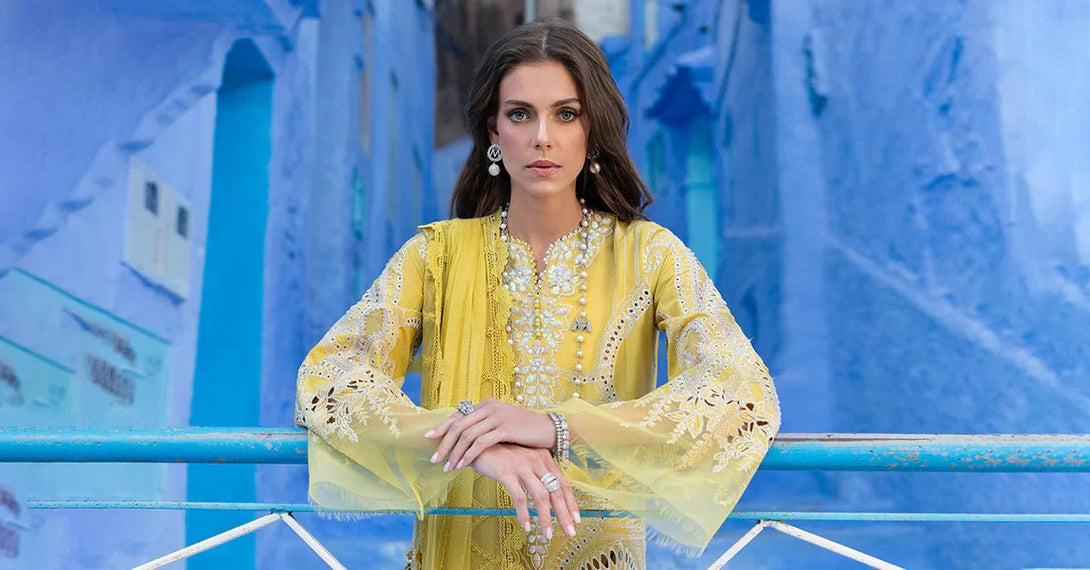 3 Piece stitched Embroidered Lawn Suit | D - 2512 - A - NEW NAMAL PRET