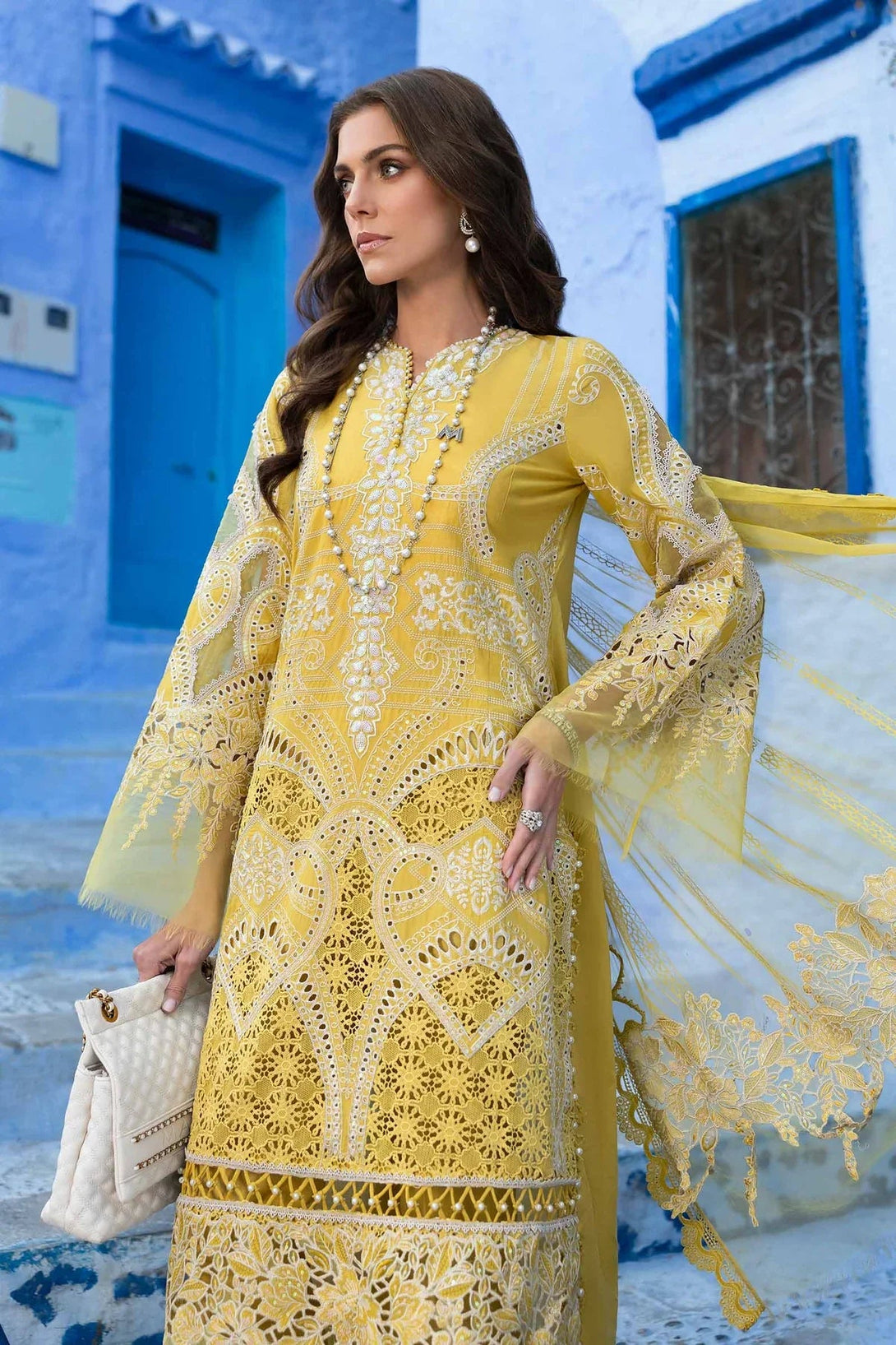 3 Piece stitched Embroidered Lawn Suit | D - 2512 - A - NEW NAMAL PRET