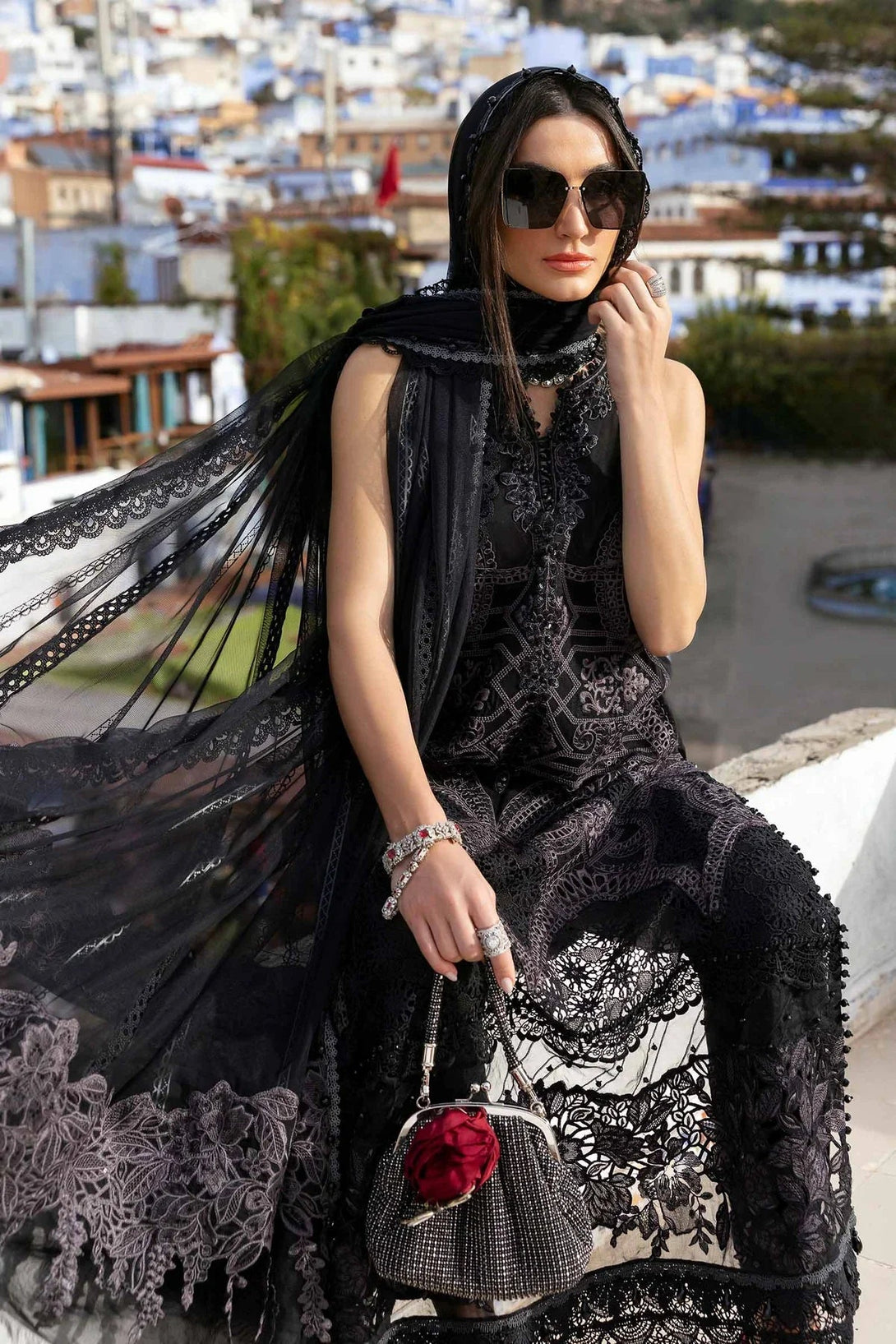 3 Piece stitched Embroidered Lawn Suit | D - 2512 - B - NEW NAMAL PRET