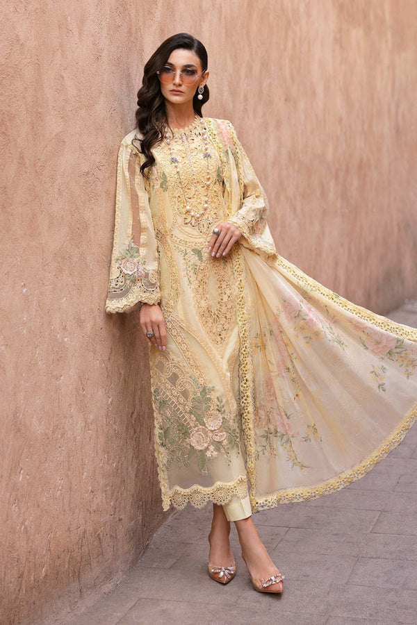 3 Piece stitched Embroidered Organza Suit | D - 2509 - A - NEW NAMAL PRET